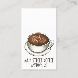 Carte De Visite Café Seattle Latte Café Café Café Barista Cup