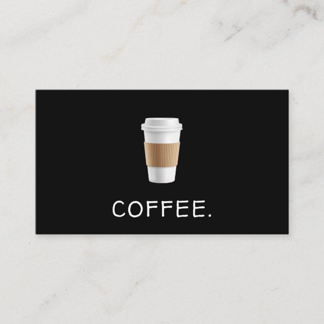 Carte De Visite Café simple et moderne (Devant)