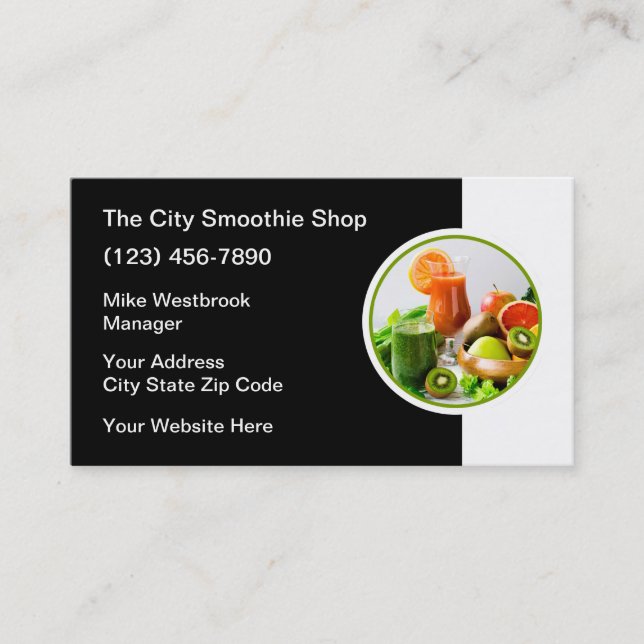 Carte De Visite Café Smoothie (Devant)