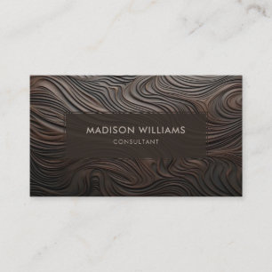 Carte De Visite Café sur mesure Brown Bois fantaisie Professionnel