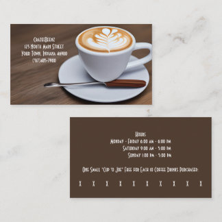 Carte De Visite Café sur mesure et café Choc Stirrer Shop & Punch