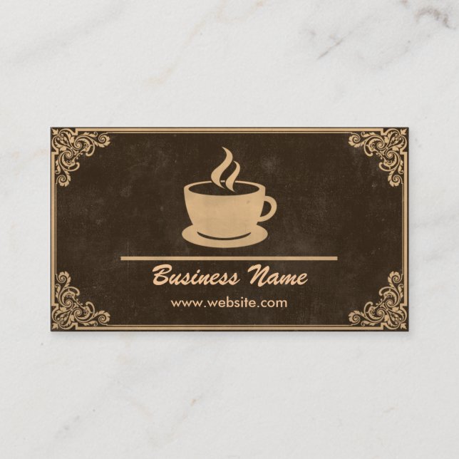 Carte De Visite Café vintage (Devant)
