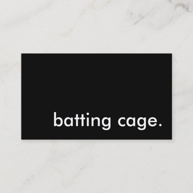 Carte De Visite cage à bascule. (Devant)