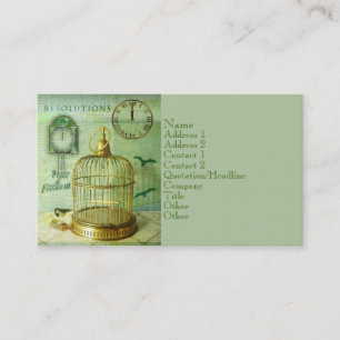 Carte De Visite Cage à oiseaux en bronze