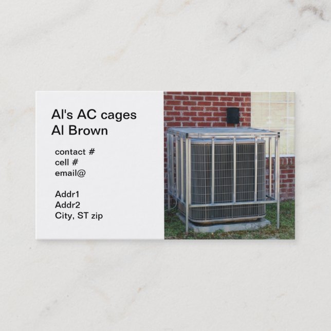 Carte De Visite cage extérieure de degré de sécurité de pompe à (Devant)
