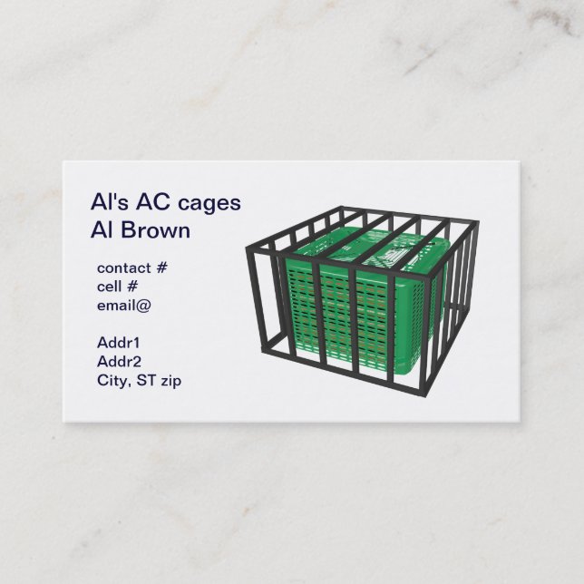 Carte De Visite cage extérieure de degré de sécurité de pompe à (Devant)