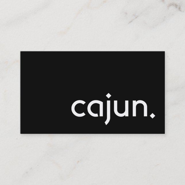Carte De Visite cajun. (Devant)