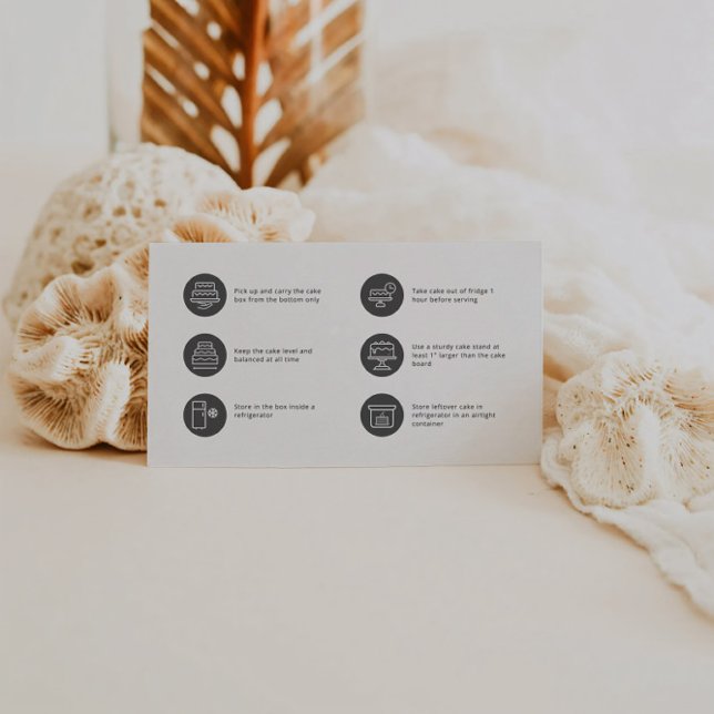 Carte De Visite Cake Care Minimalist Flat Thank You Card (Créateur téléchargé)