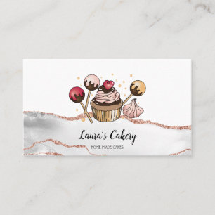 Carte De Visite Cakes & Sweets Cupcake Accueil Boulangerie Laisser