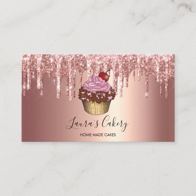 Carte De Visite Cakes & Sweets Cupcake Accueil Boulangerie Laisser (Devant)