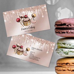 Carte De Visite Cakes & Sweets Cupcake Accueil Boulangerie Laisser