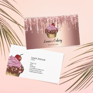 Carte De Visite Cakes & Sweets Cupcake Accueil Boulangerie Laisser