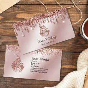 Carte De Visite Cakes & Sweets Cupcake Accueil Boulangerie Laisser