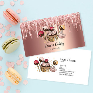 Carte De Visite Cakes & Sweets Cupcake Accueil Boulangerie Laisser