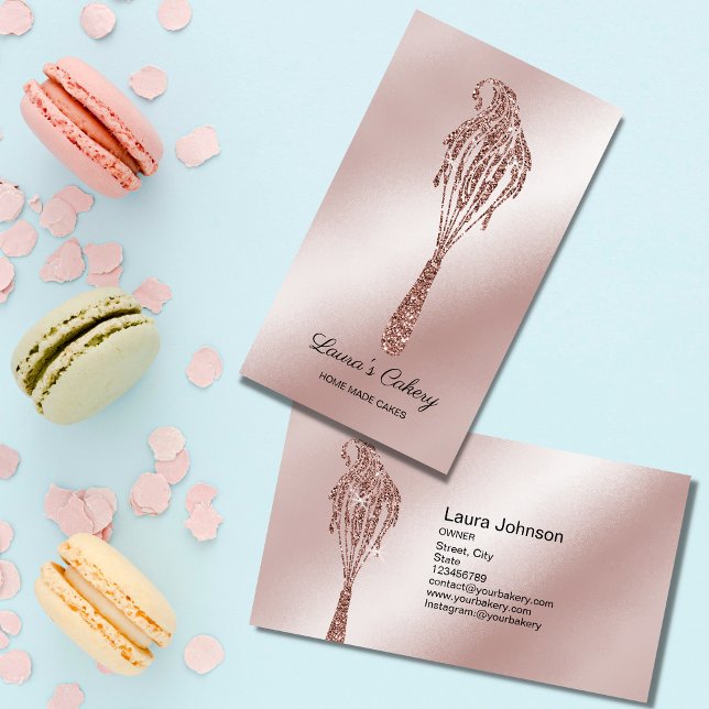 Carte De Visite Cakes & Sweets Cupcake Accueil Boulangerie Laisser (Créateur téléchargé)