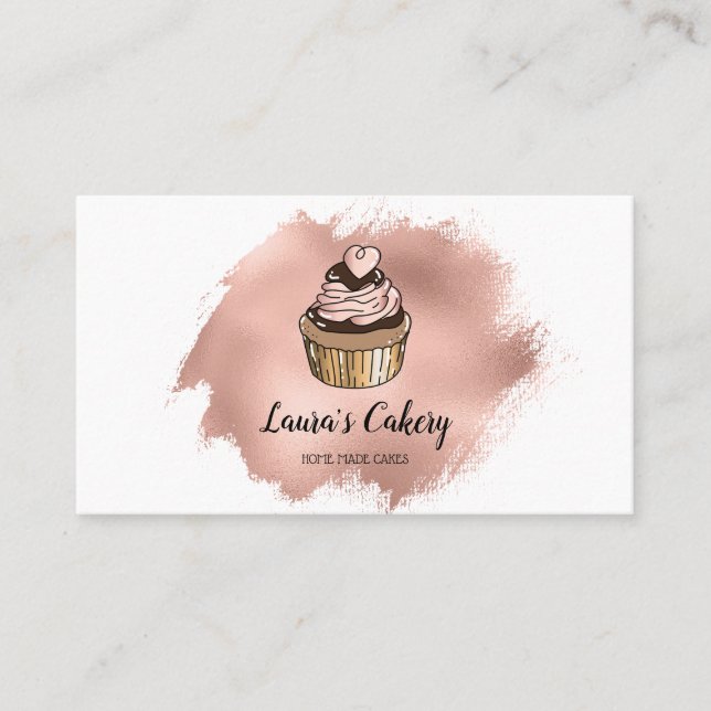 Carte De Visite Cakes & Sweets Cupcake Accueil Boulangerie Laisser (Devant)