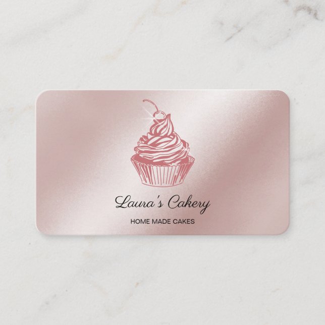 Carte De Visite Cakes & Sweets Cupcake Accueil Boulangerie Laisser (Devant)