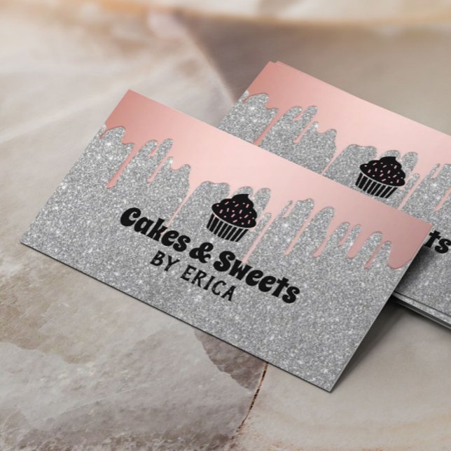 Carte De Visite Cakes & Sweets Cupcake Accueil Boulangerie Parties (Créateur téléchargé)