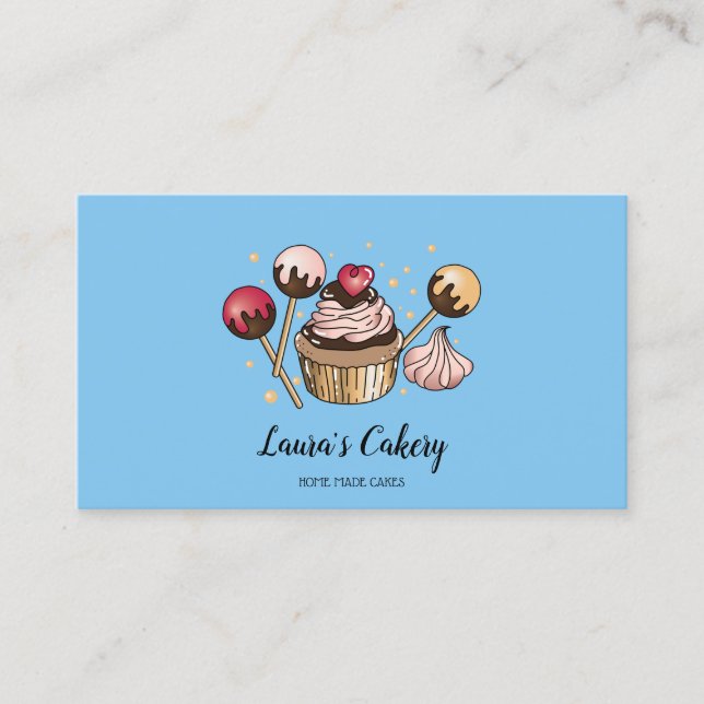 Carte De Visite Cakes & Sweets Cupcake Accueil Boulangerie Pâtisse (Devant)