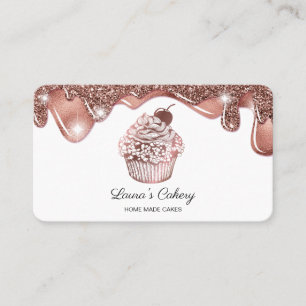 Carte De Visite Cakes & Sweets Cupcake Accueil Boulangerie Rustiqu