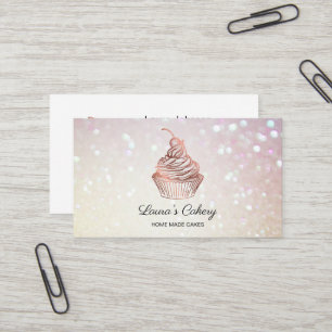 Carte De Visite Cakes & Sweets Cupcake Accueil Boulangerie Rustiqu