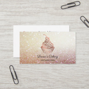 Carte De Visite Cakes & Sweets Cupcake Accueil Boulangerie Rustiqu