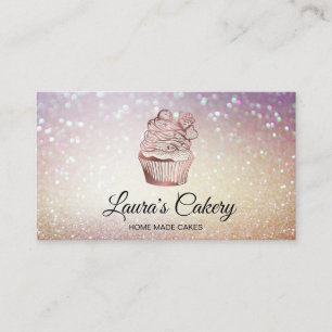 Carte De Visite Cakes & Sweets Cupcake Accueil Boulangerie Rustiqu