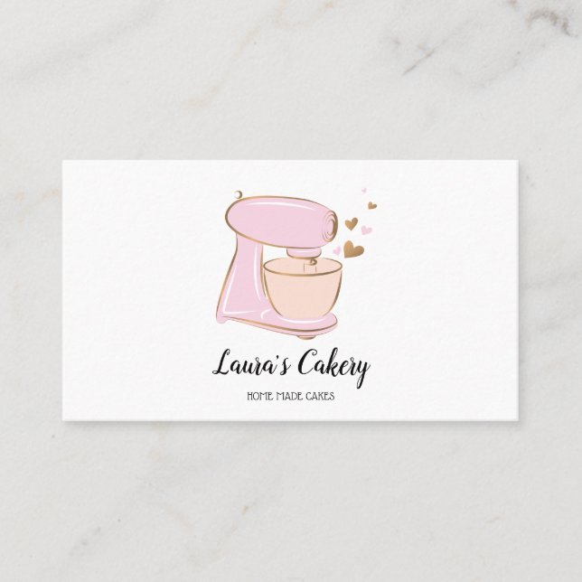 Carte De Visite Cakes & Sweets Cupcake Accueil Mélangeur de boulan (Devant)