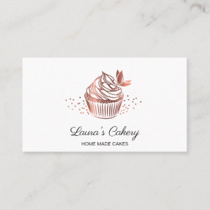 Carte De Visite Cakes Sweets Cupcake Home Bakery Fille Vintage