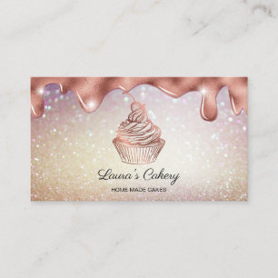 Carte De Visite Cakes & Sweets Cupcake Home Bakery Rustic Vintage