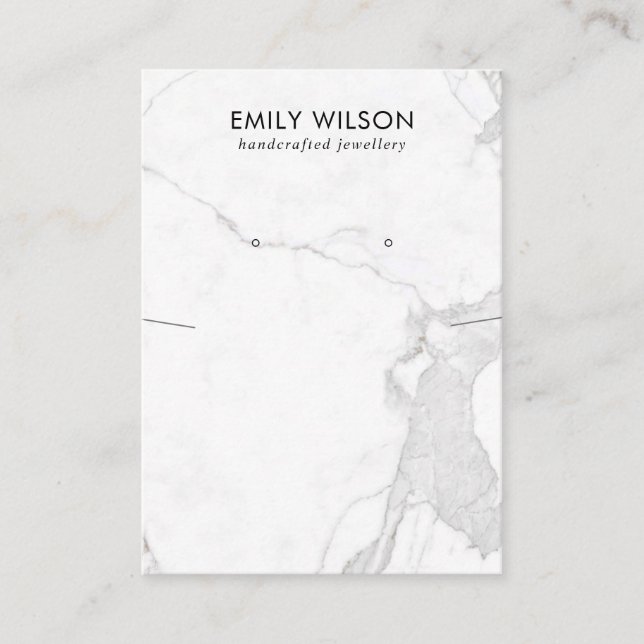 CARTE DE VISITE CALACATTA MARBRE TEXTURE ÉCRAN D'APPUI (Devant)