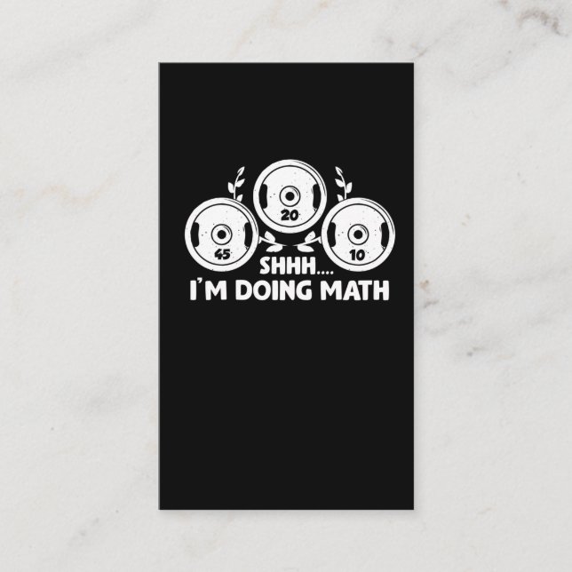 Carte De Visite Calcul du poids des mathématiques de la condition  (Devant)