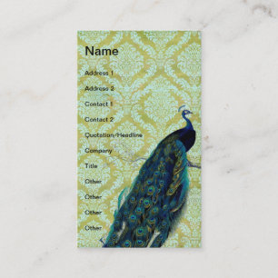 Carte De Visite Calcul Vintage sur le modèle Damask