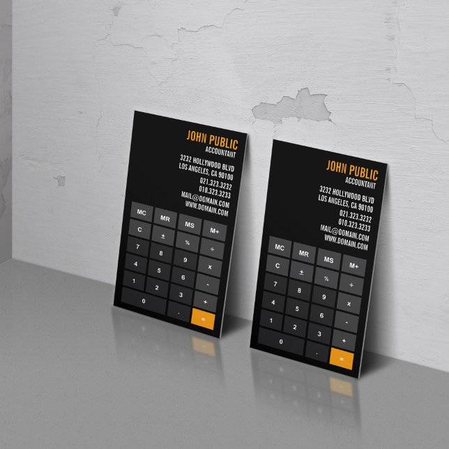 Carte De Visite Calculateur comptable Conseiller financier (Créateur téléchargé)