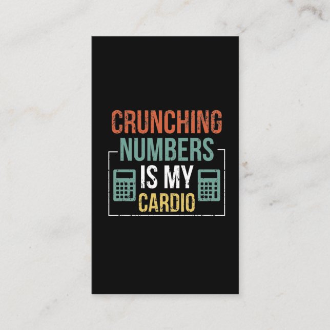 Carte De Visite Calculateur du numéro comptable comptable Humour (Devant)