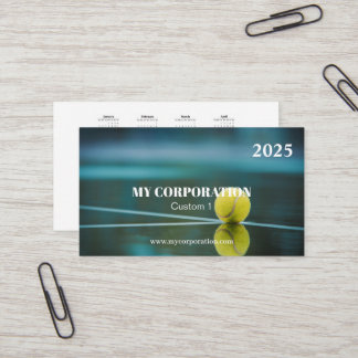 Carte De Visite Calendrier 2025 de poche Sport d'affaires