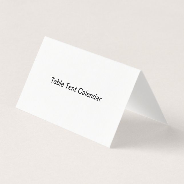 Carte De Visite Calendrier des tentes de table (Devant)