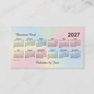 Carte De Visite Calendrier Rainbow Cloud 2027 par Janz