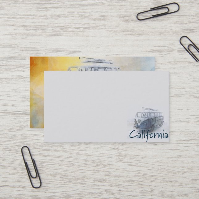 Carte De Visite Californie (Devant/Arrière en situation)