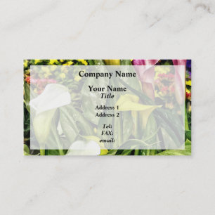 Carte De Visite Calla Lilies et Pensées