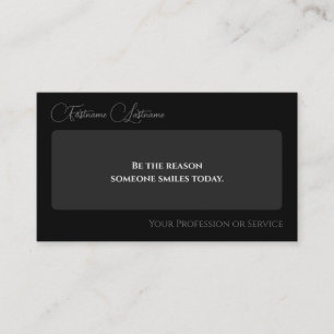 Carte De Visite Calligraphie de citation motivante élégante Code Q