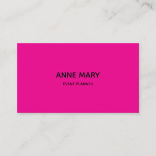 Carte De Visite Calligraphie de code QR moderne fille Hot rose ten