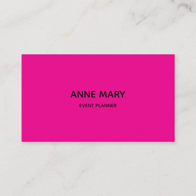 Carte De Visite Calligraphie de code QR moderne fille Hot rose ten (Devant)