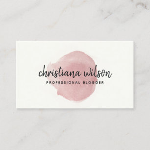CARTE DE VISITE CALLIGRAPHIE DE LA BRUCHE NOIRE ROSE ROSE