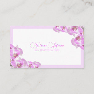 Carte De Visite Calligraphie florale mariage de la fleur d'orchidé