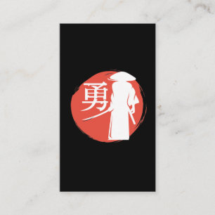 Carte De Visite Calligraphie japonaise Japon-Samouraï combattant