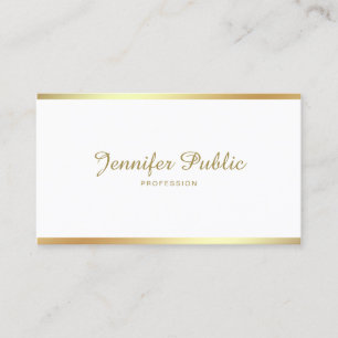 Carte De Visite Calligraphie manuscrite Gold Modern Sleek
