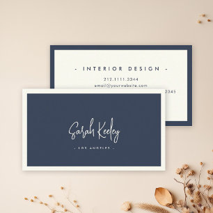 Carte De Visite Calligraphie Minimale De Luxe Chic Stylish Muted B