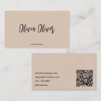 Calligraphie minimaliste Code QR moderne en grès
