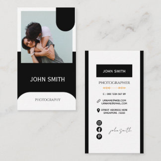 Carte De Visite Calligraphie minimaliste moderne Photographie noi